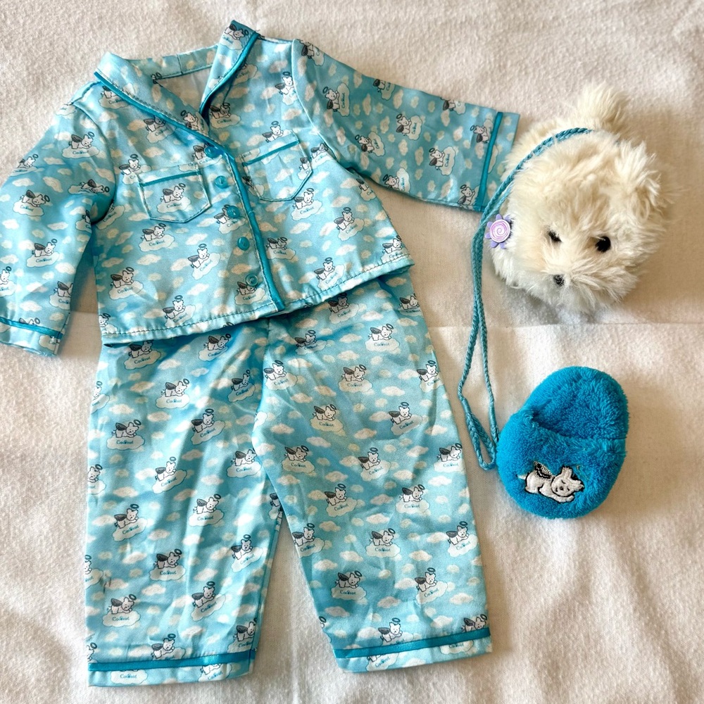 American Girl Doll Coconut Pj’s and Coconut dog